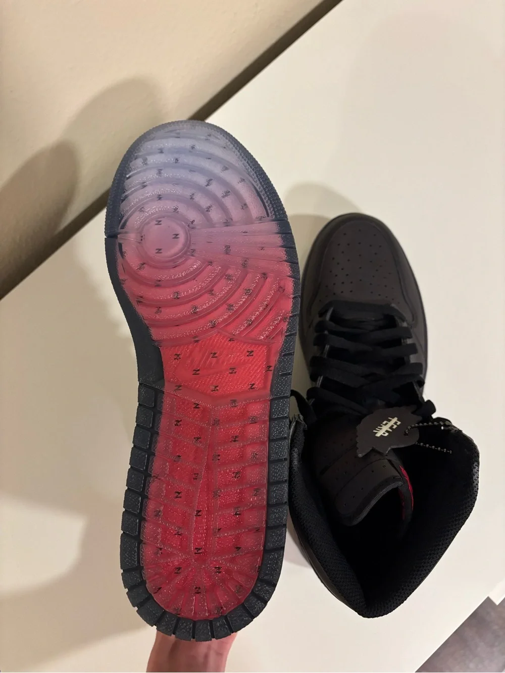 Jordan Black High-Top Sneakers with FEAR Tag
